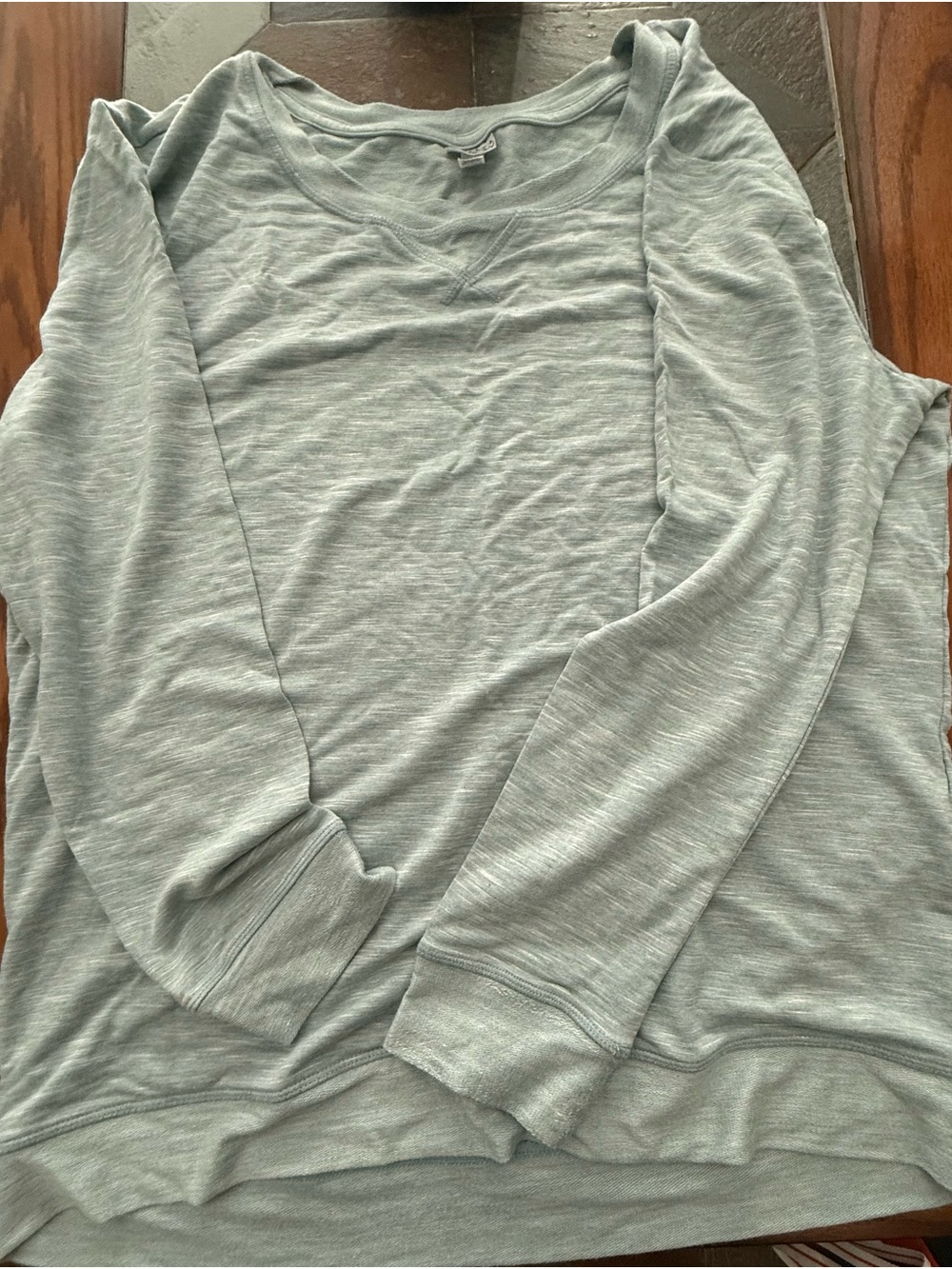 Black bow Roxy Sage Green Lightweight Long Sleeve Top